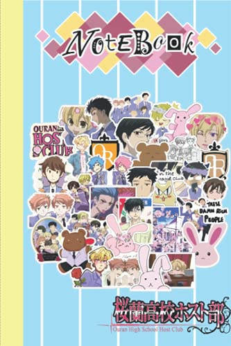 Ouran High School Host Club Notebook Merch: Notebook: journal Blank... Diary For student, kids, children, school ... 6x9 inches (114 Pages)