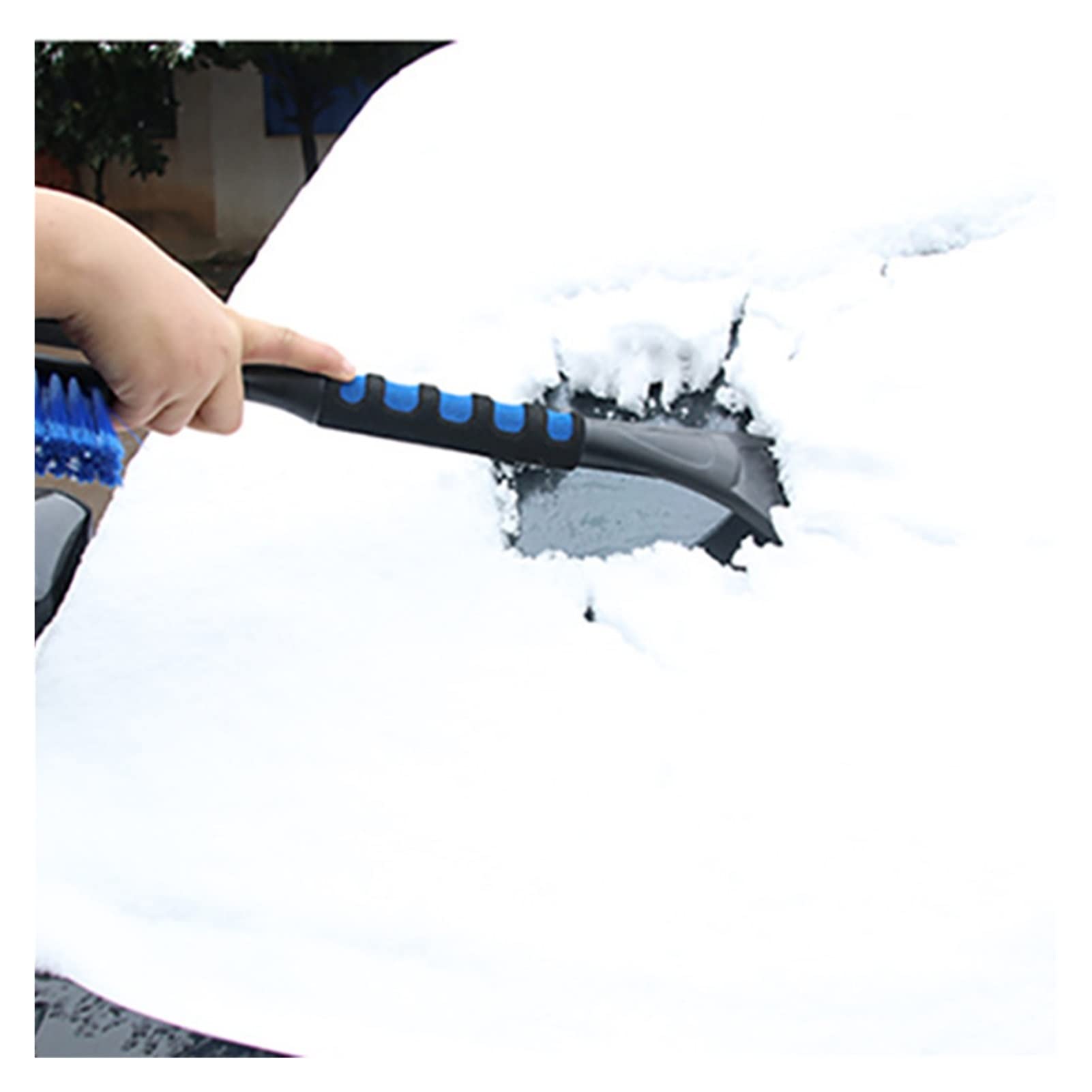 Brosse à Neige pour Pare-Brise Grattoir à Glace avec Glace Brosse à Neige Brosse à Neige Brise-Glace Nettoyage Rapide Brosse à Verre Déneigeur de Voiture Déneigement Multifonctionnel
