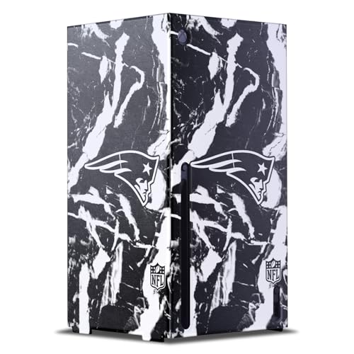Protection vinyle Xbox Series X NFL Patriots anti-rayures marbre