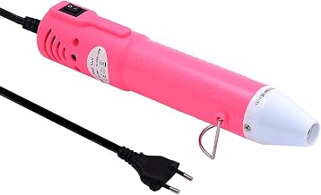 mofa Minipistola de aire caliente eléctrica, 150 W, herramienta de retracción y relieve, para trabajos caseros, color rosa