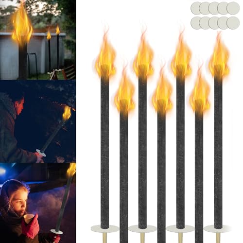 Antorchas de cera natural Aufun de alta calidad con discos de protección, 10 unidades