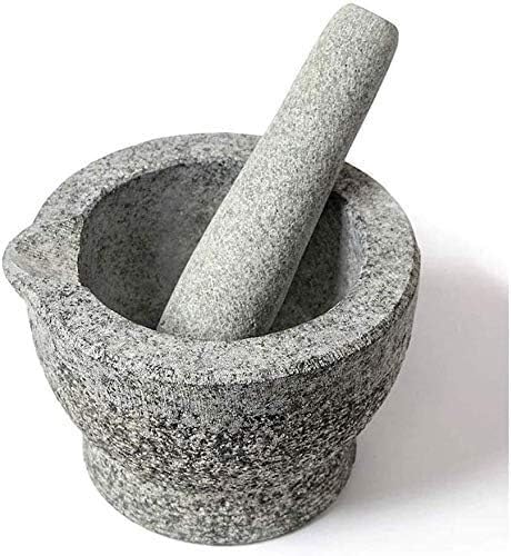 Mortar and Pestle Set Kitchen Dining Room Herb Bowl Solid Stone Granite