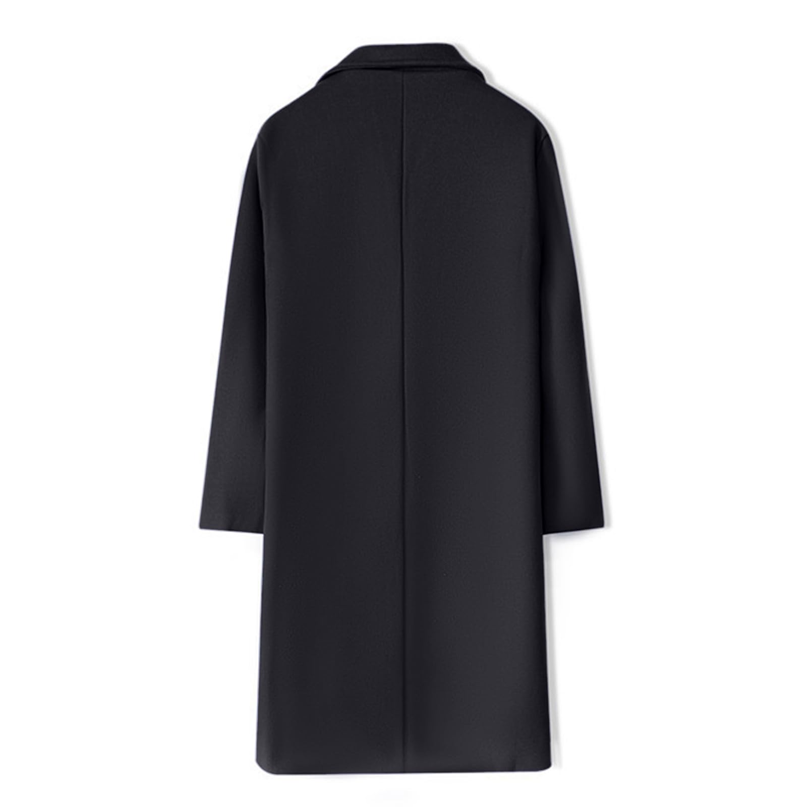 SRZYMJ Herren Mantel Wolle Lang Herbst Wollmantel Slim Fit Wintermantel Business Trenchcoat Freizeit Herren-Mäntel Stehkragen Übergangsmantel Bequeme Herrenmantel Winter Herbstmantel Trenchcoat