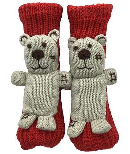 Image of Women's Non-slip Household Floor Socks Knit Casual Animals Slippers Socks Christmas Stockings Decor