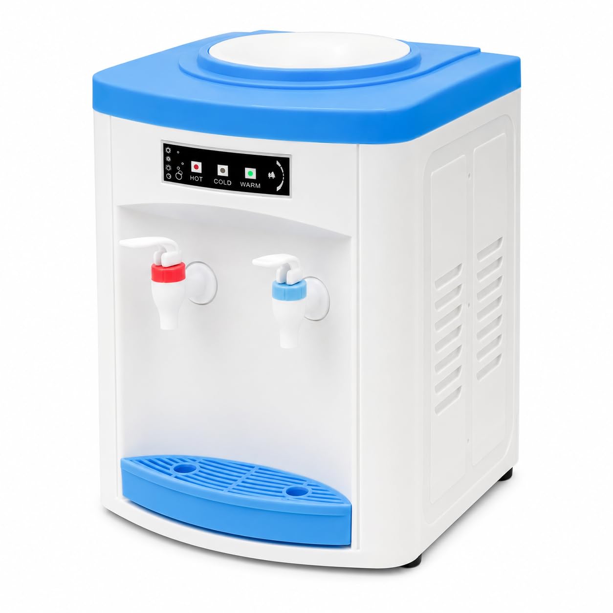 Dispensador de agua fría y caliente, 550 W, soporte para botellas de 1,1 a 4,9 galones, adecuado para dormitorio y oficina en mesita de noche