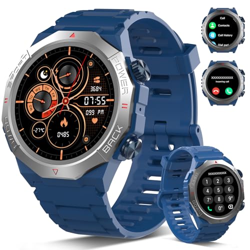 Reloj Inteligente Hombre Mujer con Llamadas, 1.39" Militar Smartw...