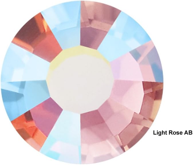Light Rose AB HOTFIX, 1440 Preciosa Genuine Czech Crystals 20ss Viva12 Iron-on Rhinestones, ss20, 5mm