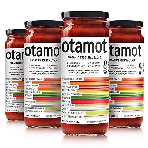 Otamot Organic Essential Sauce (4 Pack) 10 Organic Veggies, No Sugar Added, Non-GMO, Vegan