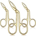 Hicarer 3 Pcs Eyebrow Tweezers Scissor for Women Facial Hair Handle Straight Tip Scissor Shaped Eyebrows Tweezers for Hair Plucker Remover Eyebrows Care Wig Plucking for Women Men