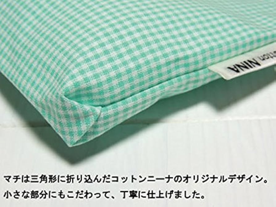 k.！①ギンガム チェックフリル給食袋　5枚セット Amazon.co.jp: cottonNINA 巾着袋5枚セット 両絞りタイプ サイズ