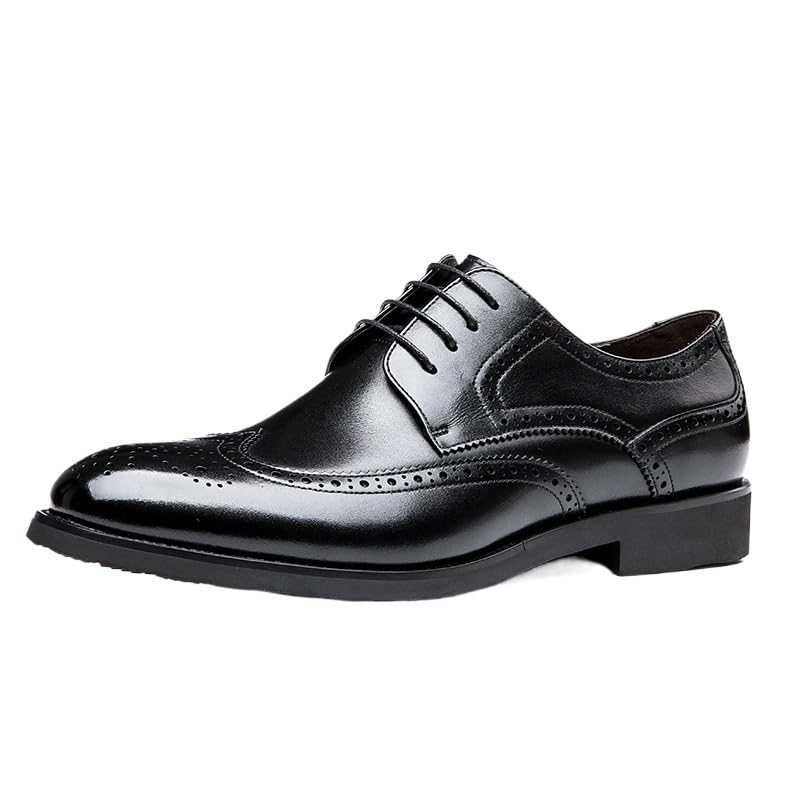 Men's Office Tuxedo Formal Shoes Leather Lace-Up Oxford Business Dress Footwear Groom Wedding Ceremony