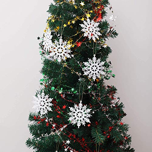 Anyingkai 36pcs Fiocchi Neve Natale,Glitter Fiocco...