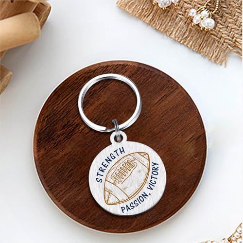 BAZLJY American Football Keychain - Son Grandson Nephew Gifts Key Ring for Football Players, Fans, Coaches, and Enthusiasts