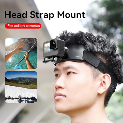 Image of ULANZI CM27 2 in 1 Head Strap Mount for Action Camera - Quick Release Head Mount Set Support Vertical Shots Vlog Video Accessories for Action Camera, Compatible with GoPro Hero 13, 12, 11, 10, 9, 8