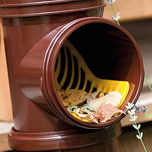 Regen Wasser Reinigungsrohr DN 100 Ø 110 mm braun grau graphit orange Laub Sieb Ablauf Fallrohr Rohr Dachrinne (Orange)