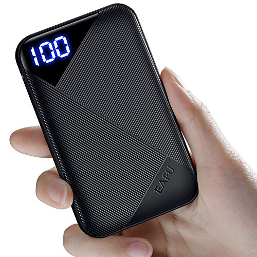 EAFU Portable Charger, LED Display Dual 3A High-Speed Power Bank with USB C