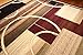 Generations Contemporary Modern Square and Circles Area Rug, 2' x 7', Red/Burgundy