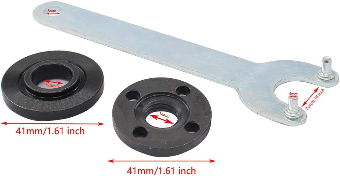 ApplianPar Grinder 5/8-11 Flange Angle Spanner Metal Lock Nut Wrench kit for Dewalt Milwaukee for Makita BLack & Decker 193465-4