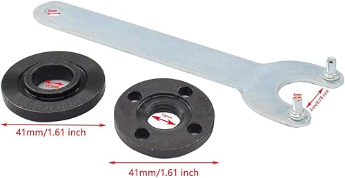 Miniatura 2 de ApplianPar Amoladora 58-11 Llave angular de brida Kit de llave de tuerca de bloqueo de metal para Dewalt Milwaukee Makita BLack & Decker 193465-4