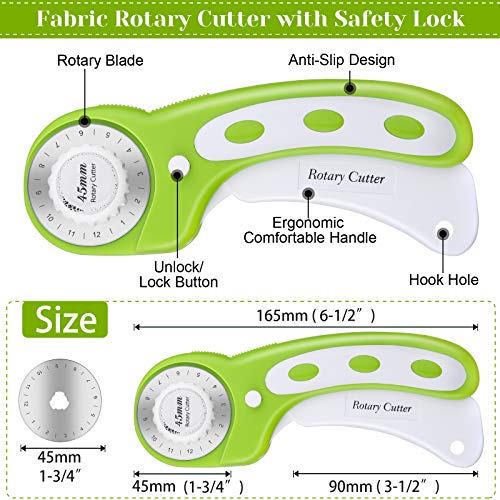 image for Rotary Cutter Set, Audab Self Healing Sewing Mats Rotary Cutter and Ma