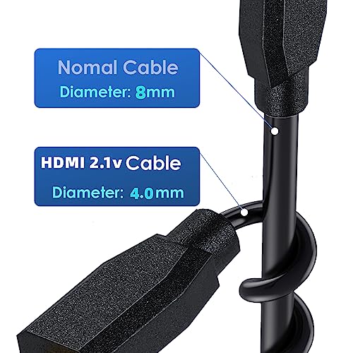 Câble mini HDMI vers micro HDMI 8K coudé 90° extensible 1.2m 3D