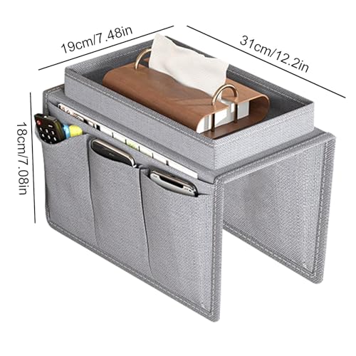 DASHIELL Organisateur d’accoudoir canapé, tissu Oxford antidérapant