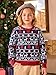 Haloumoning Boys Christmas Sweater Kids Fashion Crewneck Long Sleeve Knit Pullover Sweaters 5-14 Years Red