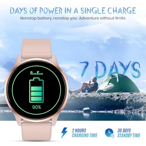Image of PunnkFunnk Active 2 Smartwatch with 1.39 inch HD Round Display, Bluetooth Calling, Heart Rate & SPO₂ Monitor, 100+ Sports Modes, IP67, Long Battery Life for Men & Women (Pink)