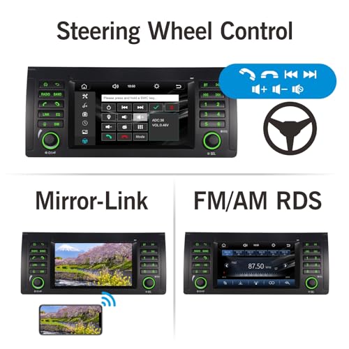 Radio para BMW E39 3 Series X5 M5 con pantalla táctil 7 pulg miniatura 5