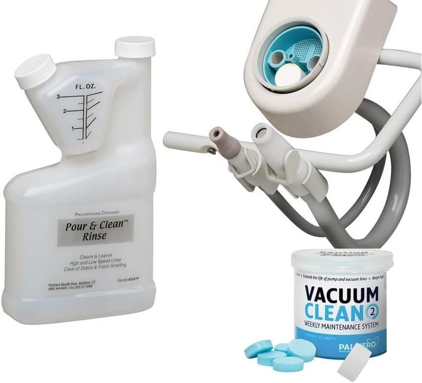 45 Tab/Box Dental Vacuum Clean Weekly Maintenance System 45/Tablets 16oz. Blue