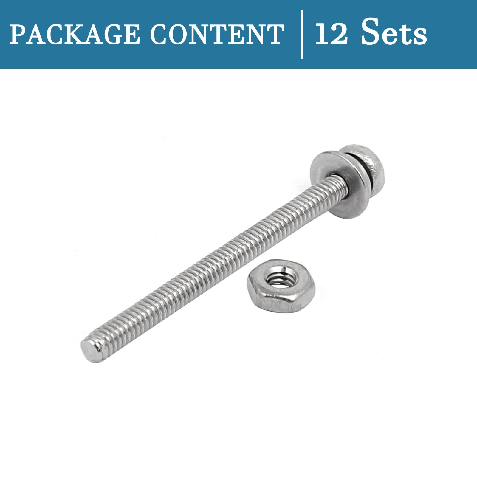 20 Set Di Viti M2x25mm In Acciaio Inox 304, Testa Tonda Phillips, Con Dado, Rondella Piana E Rondella Elastica. Uxcell, Colore Argento.