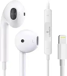 Fone De Ouvido Com Fio Compativel Com iPhone 14/13/12/11/XR/XS/X/8/SE Microfone Integrado Compatível Com Lghtng Compatível Com iOS Acabamento Premium