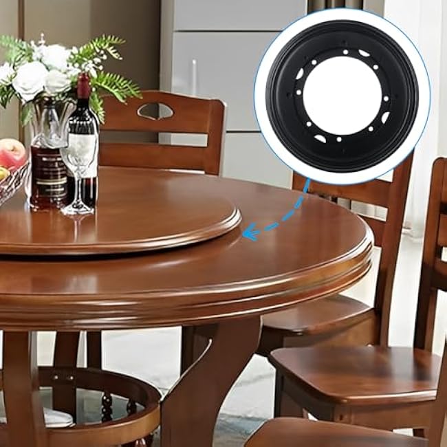 6Pack 9inch Lazy Susan Hardware, 5/16¡± Thick Turntable Bearings, 1000lbs Rotating Bearing Plate Heavy Duty for Rotating Table, Book Case, Serving Tray,DVD Tower, Corner Shelves, Shoe Rack