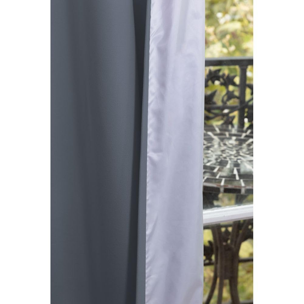 Moondream ThermActiv® Rideau Thermique Hiver+Été | Isolant Anti-Chaleur et Anti-Froid | Technologie Brevetée | Fabrication UE | Oeillets | Gris | 130L x 250H cm