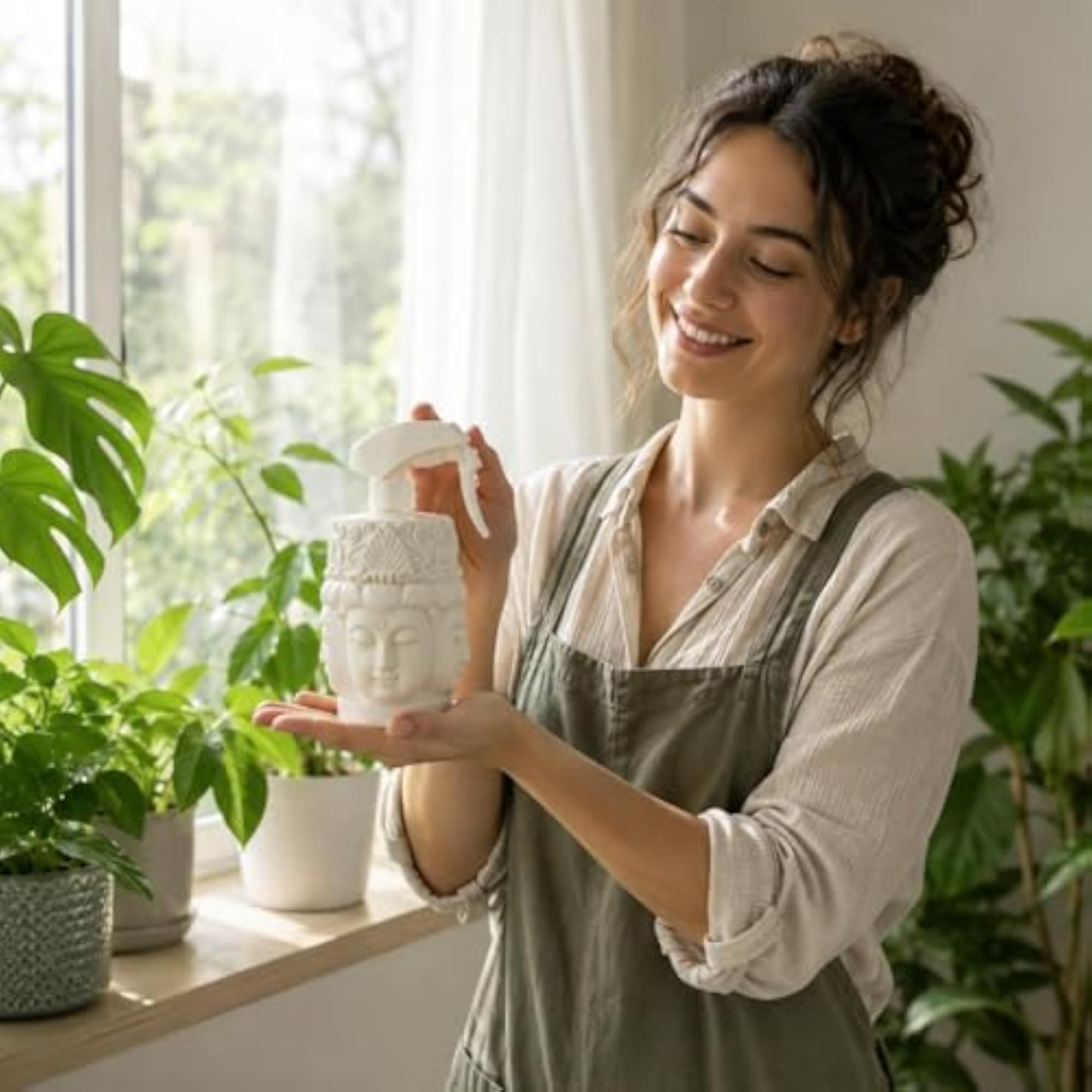 Decorative Buddha Watering Bottle Compact Plant Mister