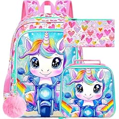 Glitter Printed Unicorn Motorcycle