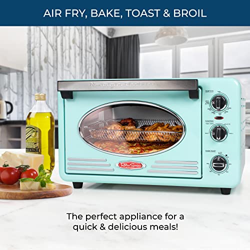 Nostalgia RTOV2AQ Oven, Toast, Airfry, Broil Functions Large Capacity Fits Slices Of Bread Two 12 Inch Pizzas-Includes Baking Pan And Frying Basket thumb #1