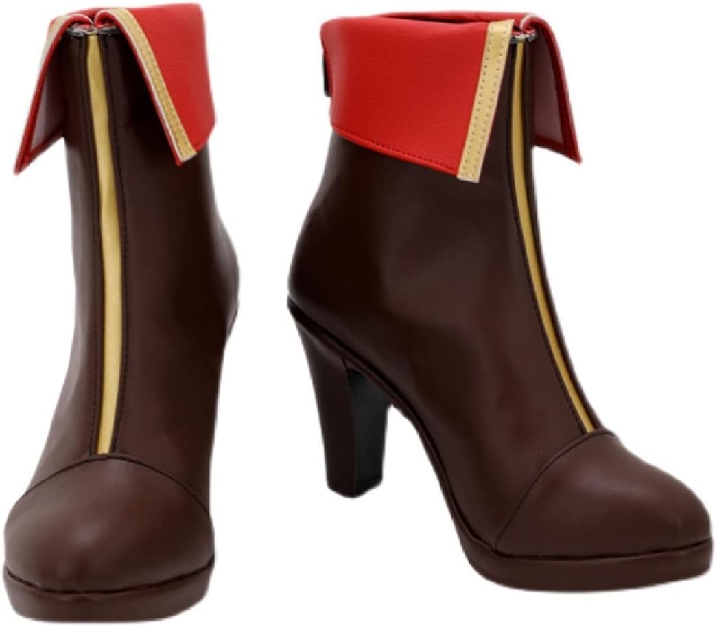 Women's Vtuber Houshou Marine Boots Shoes Footwear for Halloween Cosplay Costume