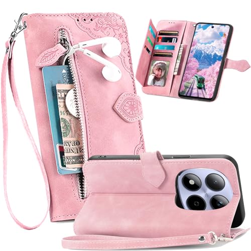 Catálogo de Walmart Xiaomi Redmi Note 7 Top 5. 47 Fofvccv - Funda tipo portafolios con cierre para Xiaomi Redmi Note 15 Pro 5G con 7 ranuras para tarjetas, funda de piel sintética con función atril y correa de muñeca para Redmi...