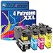 Produktbild Tito-Express PlatinumSerie 4 Druckerpatronen XXL als Ersatz für Brother LC 3233 XL DCP J1100DW MFC J1300DW | Black Cyan Magenta Yellow