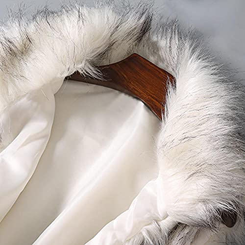 Seaopen Women's Faux Fur Vest 2022 Stand Collar Jacket Thick Sherpa Lined Coat Elegant Warm Outerwear Ladies Basic Vest White #TOP5