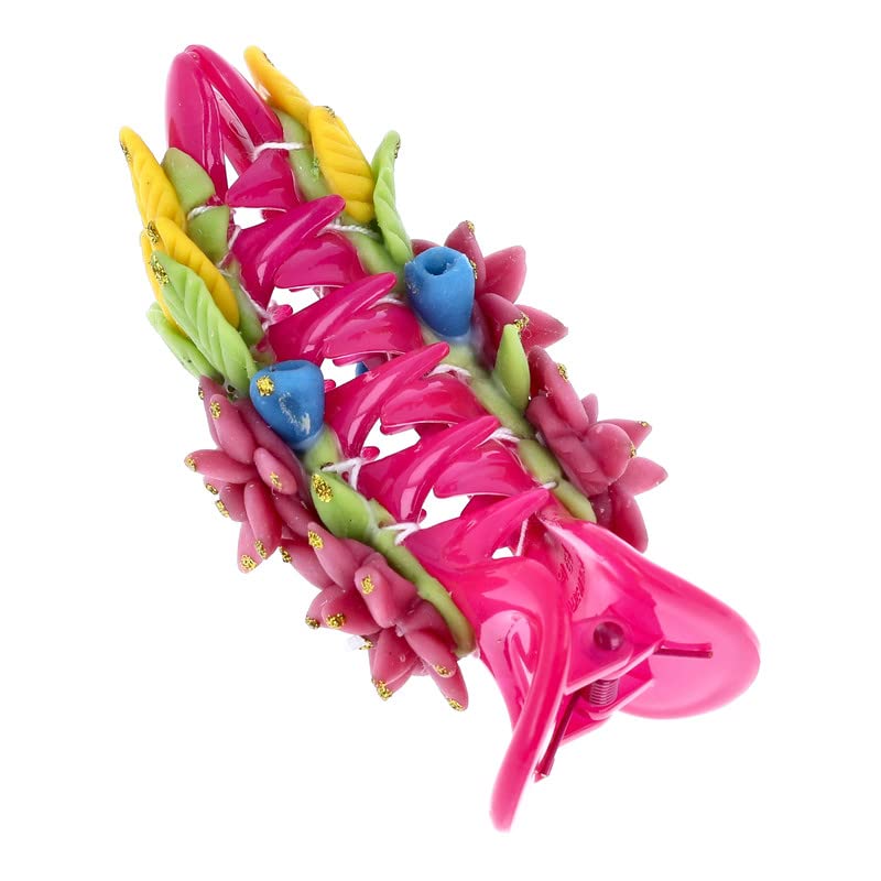 YOU & YOURS Banana Hair Clip Handmade Artificial Flowers Jewelry for Girls & Women - Image 2 thumbnail