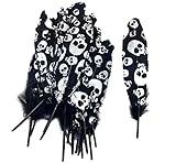 Natural goose feathers Feather length: between 6 - 9.5 inches. Each feather is a pattern of printing. This type of is permanent and scratch resistant. Natural feathers Dipped,Beautiful feathers can be used in various DIY craft projects 20 pieces in a...