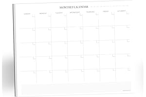 Monthly Calendar Notepad- 50 Blank Calendar Pages