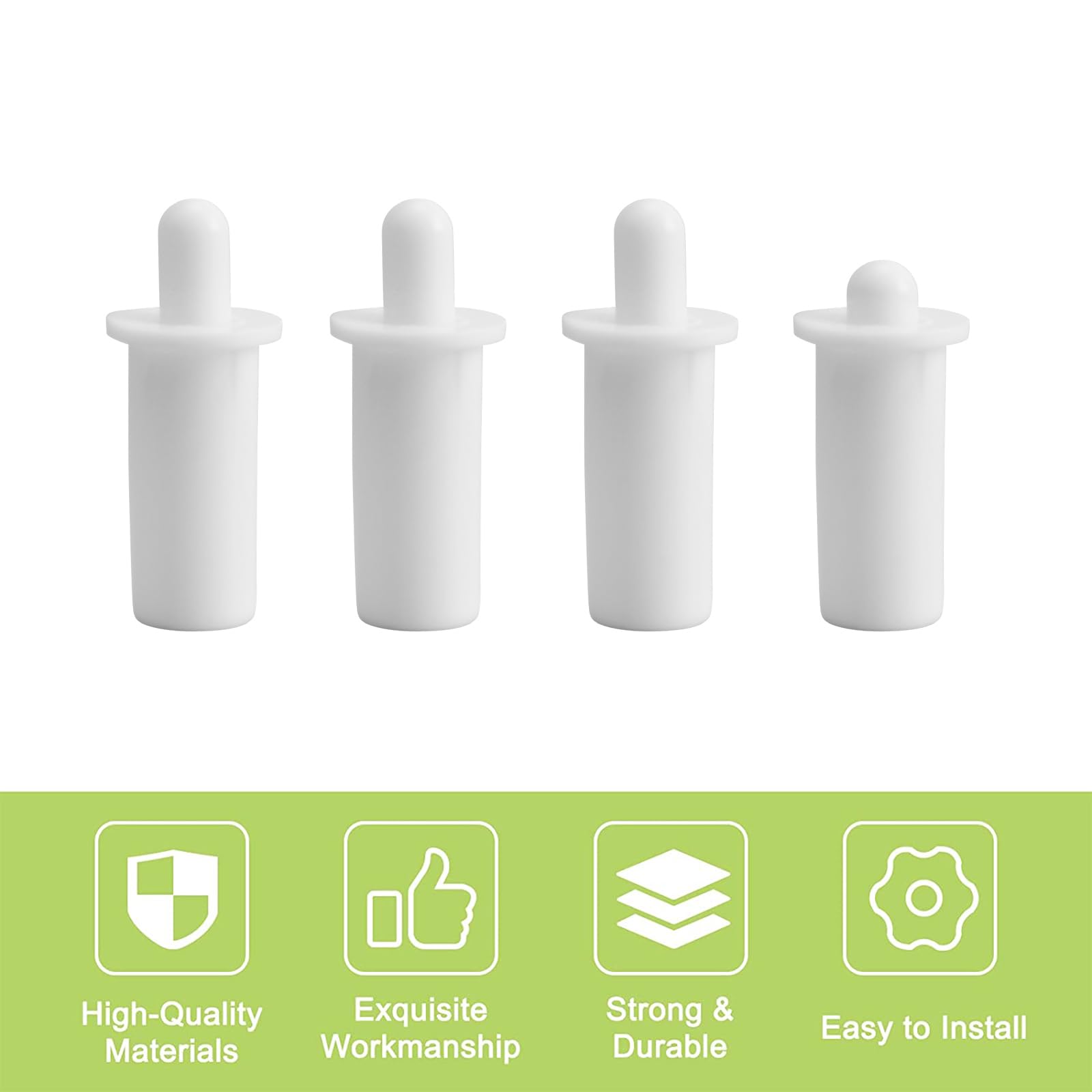 UFURMATE Shutter Pin 100Pcs White Replacement for Window Plastic Spring Loaded Louver Blinds Plantation Shutter Pin (Dia. 5mm/0.2in) - Image 3