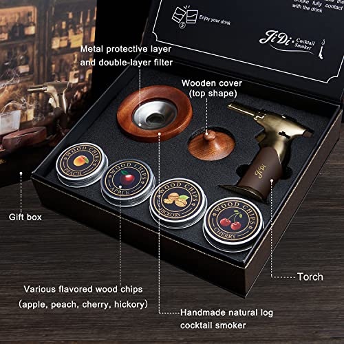 Cocktail Smoker Kit Whiskey Smoker Kit With Torch And Wood Chips-Old Fashioned Chimney Drink Smoker For Cocktails, Whiskey & Bourbon, Ideal Gifts For Men, Boyfriend, Husband, Dad (No Butane) #TOP1