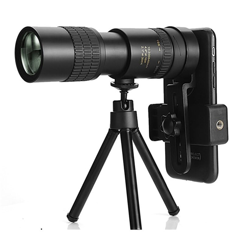 WnewTools 10-300X40 Monocular Telescope HD Pocket Low Night Vision Powerful Telescope for Camping Hunting Outdoor