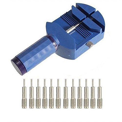 Watch Band Removal Tool Link Pin Remover Strap Adjuster Opener Repair Watch Maker Tool Kit with 12 pin