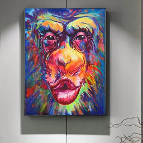 Affiche singe graffiti colore decoration murale salon design - 4