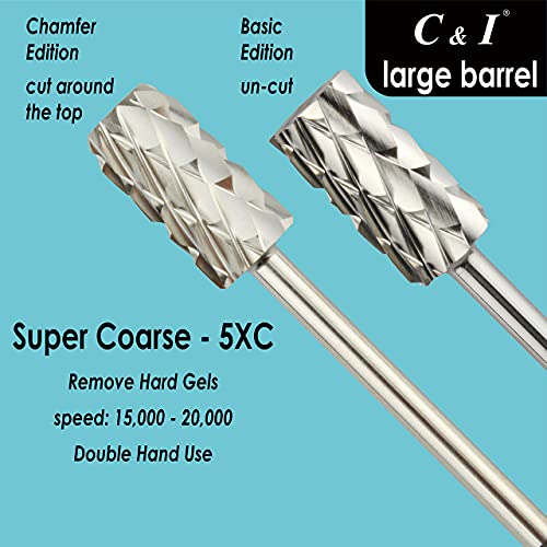 Punta para taladro de uñas C & I Large Barrel, edición Chamfer miniatura 3